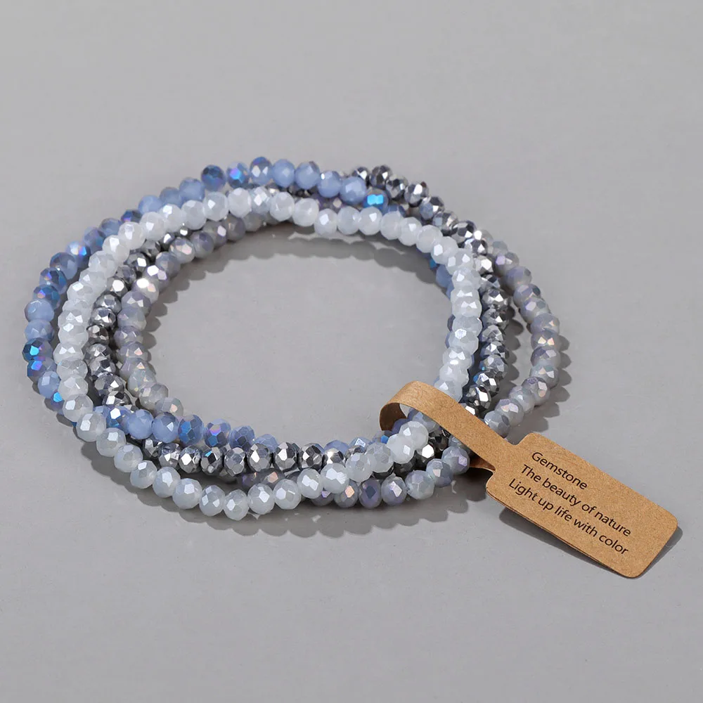Megmunkalás Természetes Kő- gyöngyös bracelet 4pcs/set Gyógyulás reiki Kristálytiszta Kvarc bracelet bangles Nők férfiak Energia meditációt ajándékok