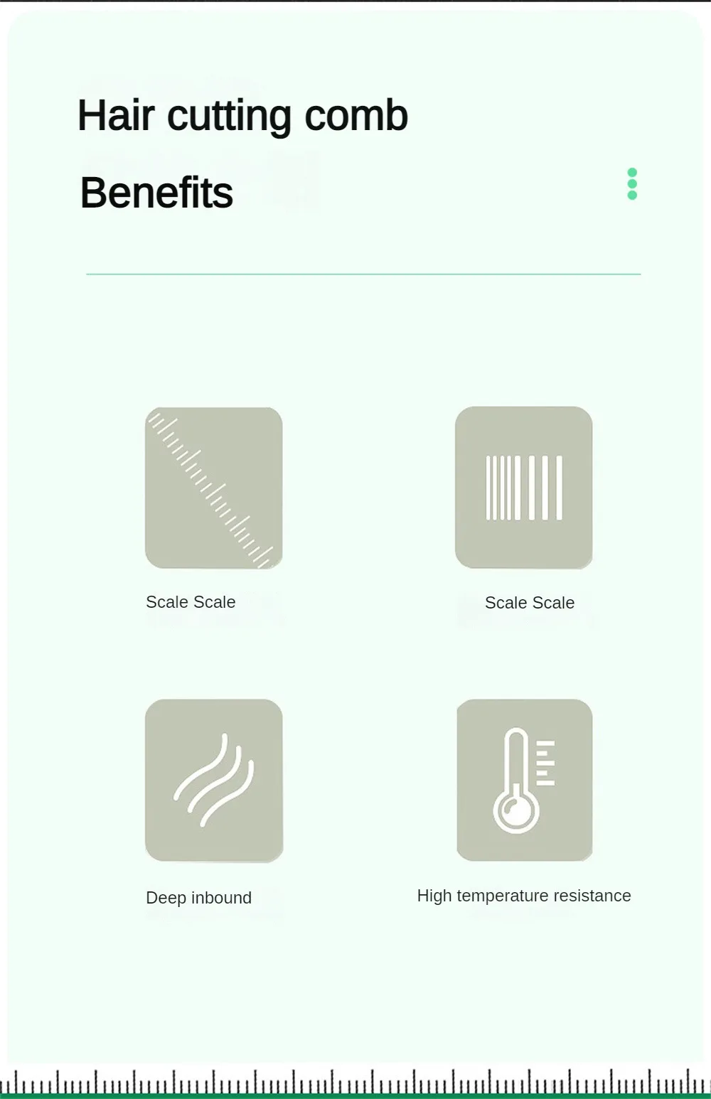 Description Picture 4 of itemInnovative Professional Hair Comb High Temperature Resistance Comb Scaled Hair Comb Styling Comb Tool Scale Ruler High Quality