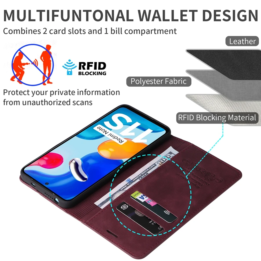 Premium Flip Wallet Leather Phone Case