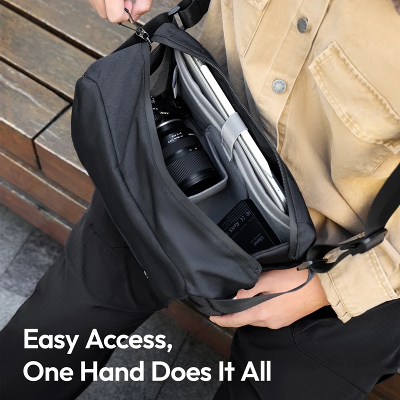 Ulanzi BP11 9L Capacity Crossbody Camera Bag Shoulder  for Sony Canon Nikon Sling Bag for Smartphone Photography Digital SLR