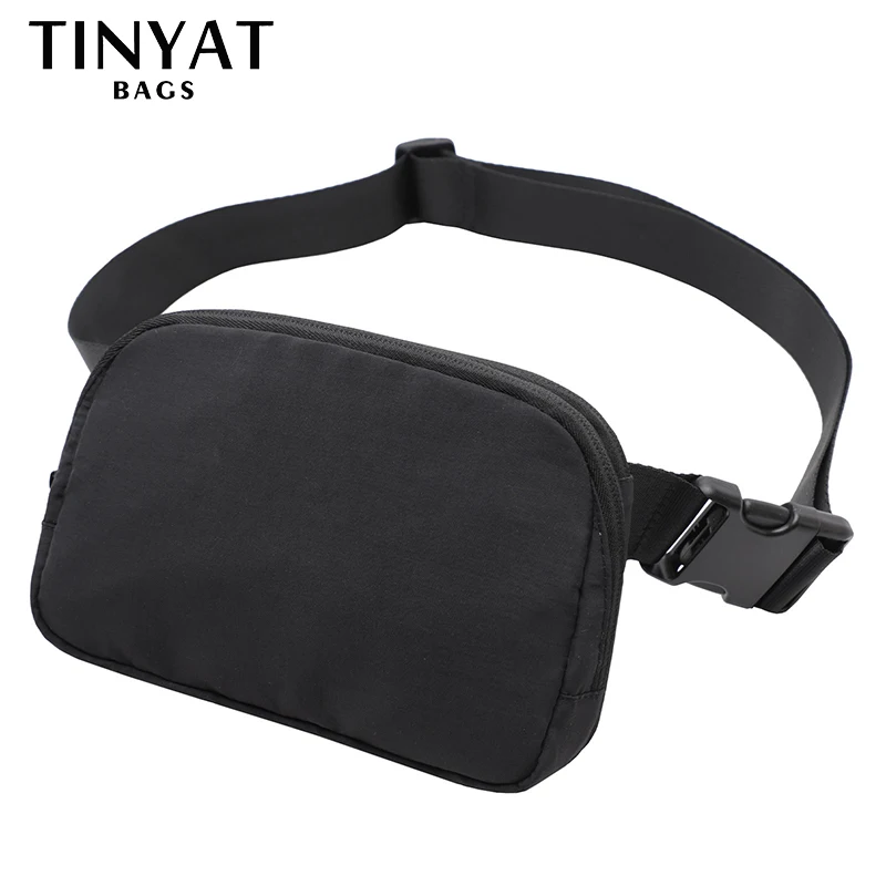 TINYATWomenWaistBagPackBlackShoulderFannyPackLargePhoneMoney