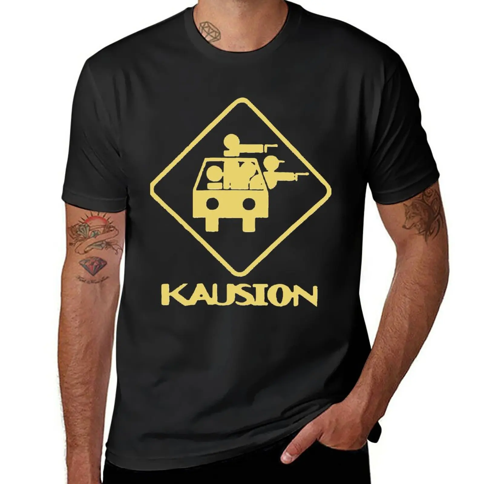 

New Kausion Logo T-Shirt vintage clothes animal print shirt for boys oversized t shirt Men's clothing