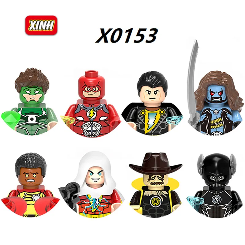 

X0353 SuperHero Building Blocks Action Anime Figure Flash Black Adam Image Dolls Puzzle Assembly Toy Bricks Kid Gifts Wholesales