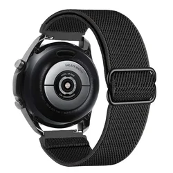 Versatile Nylon Loop Braided Watch Strap - Premium Sports Wristband Bracelet for 22mm (Black)