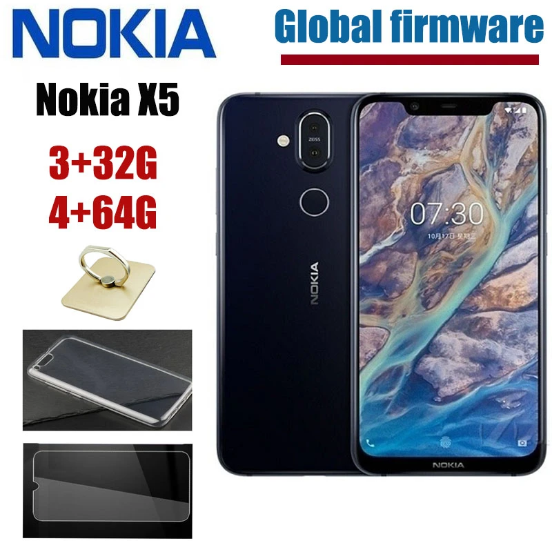 iphone 12 refurbished Nokia X5 Smartphone Photo Mobile Android Nokia 5.1 Plus Global Older Machine LTE Version Fingerprint  3GB 32GB refurbished iphone