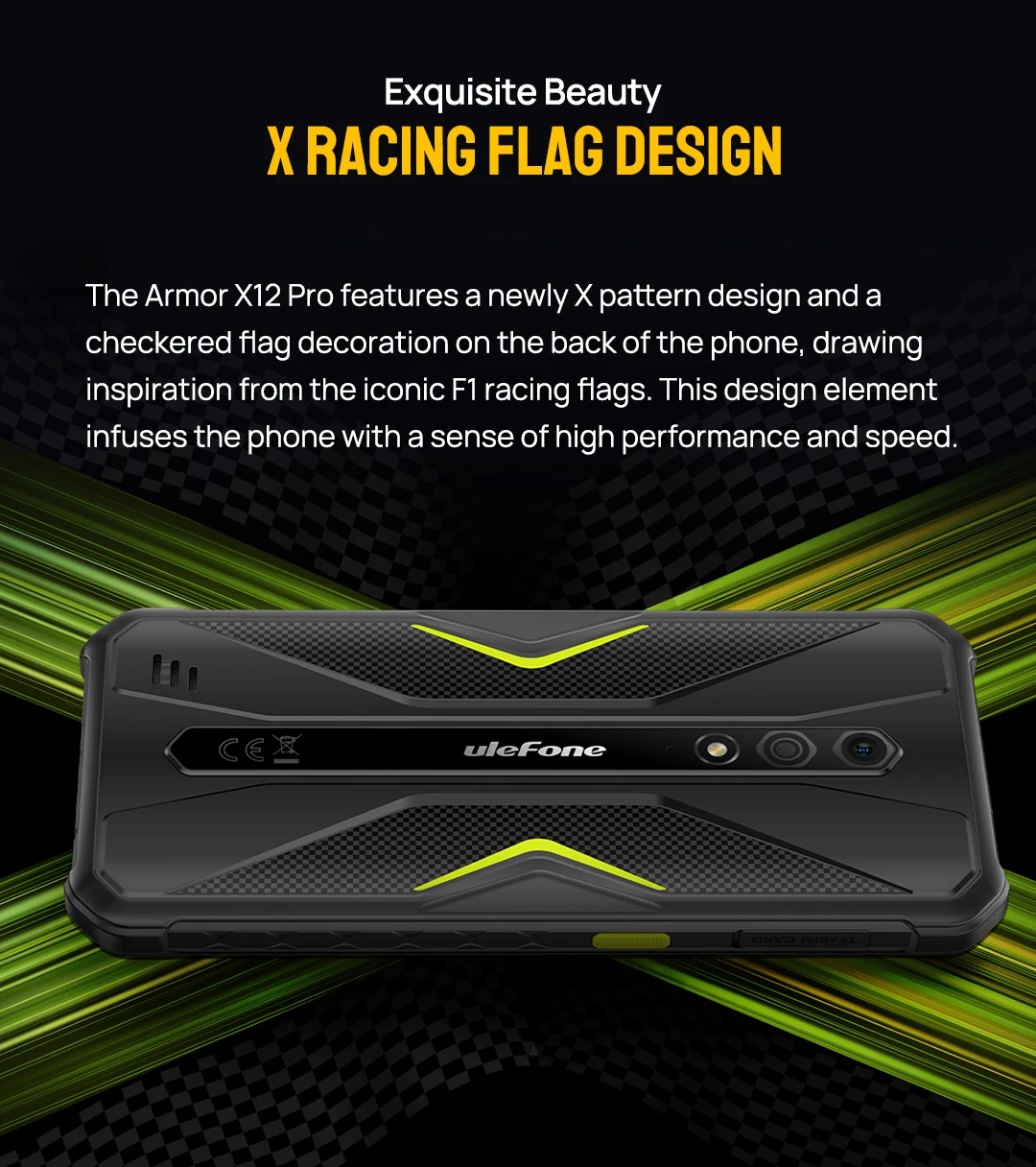 Ulefone Armor X12 Pro,Android 13 ,Up to 8GB+64GB ,4860mAh,13MP 5.45"4G NFC, Global Version,Dual 4G VoLTE,3-Card Slot