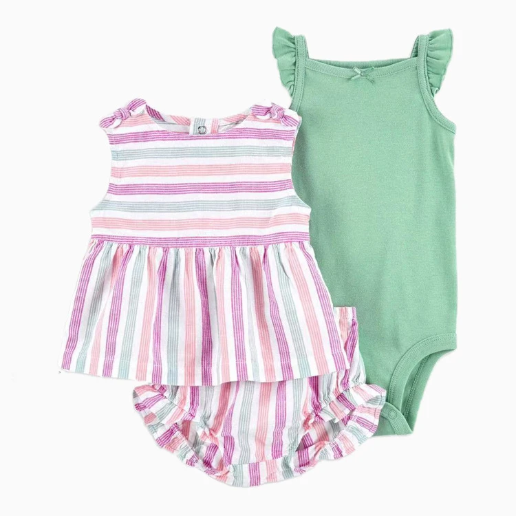 الصيف طفل الفتيات الملابس مجموعة القطن زهرة موضة م...