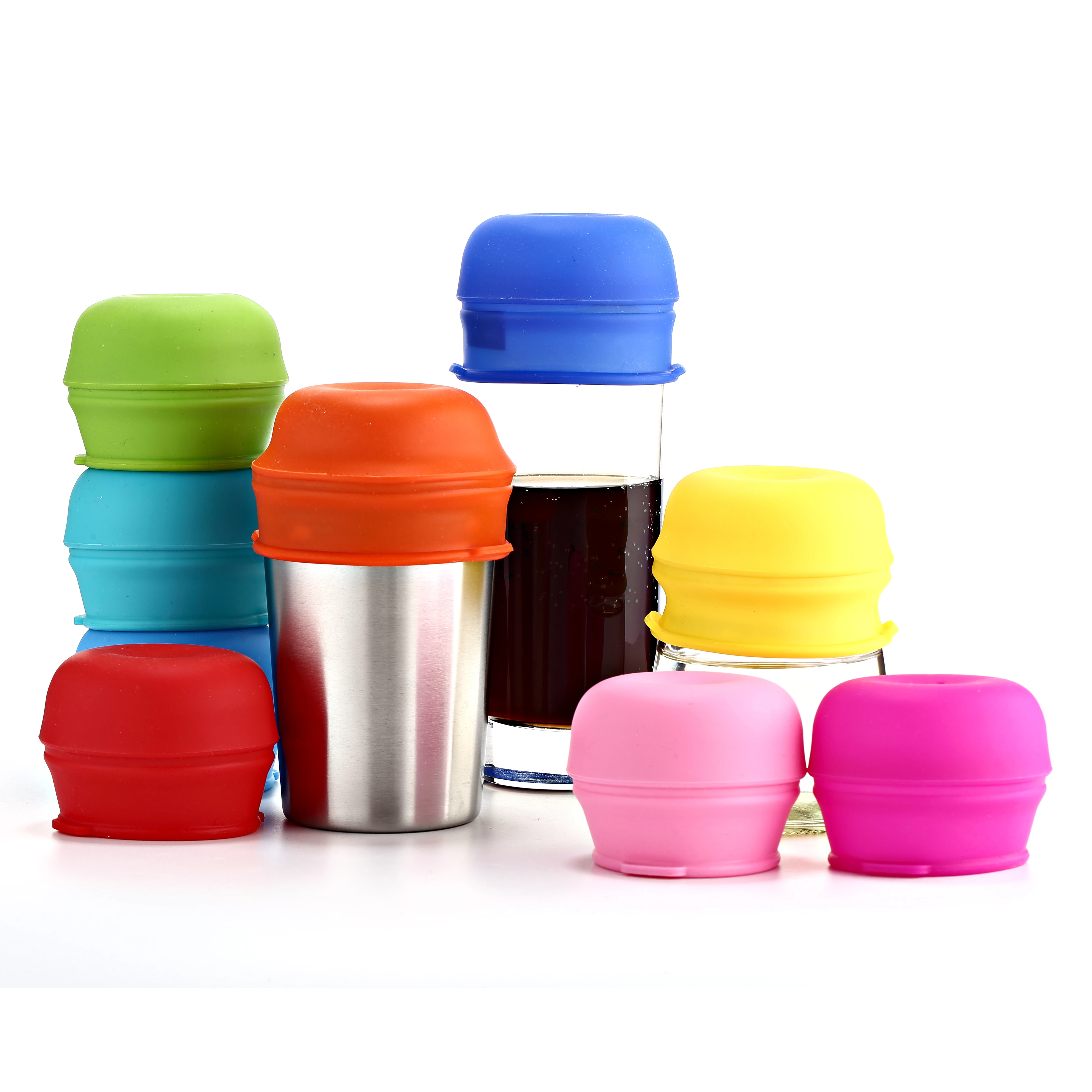 Hot selling FDA grade lid Cover universal Silicone sippy straw Cup Lids for baby