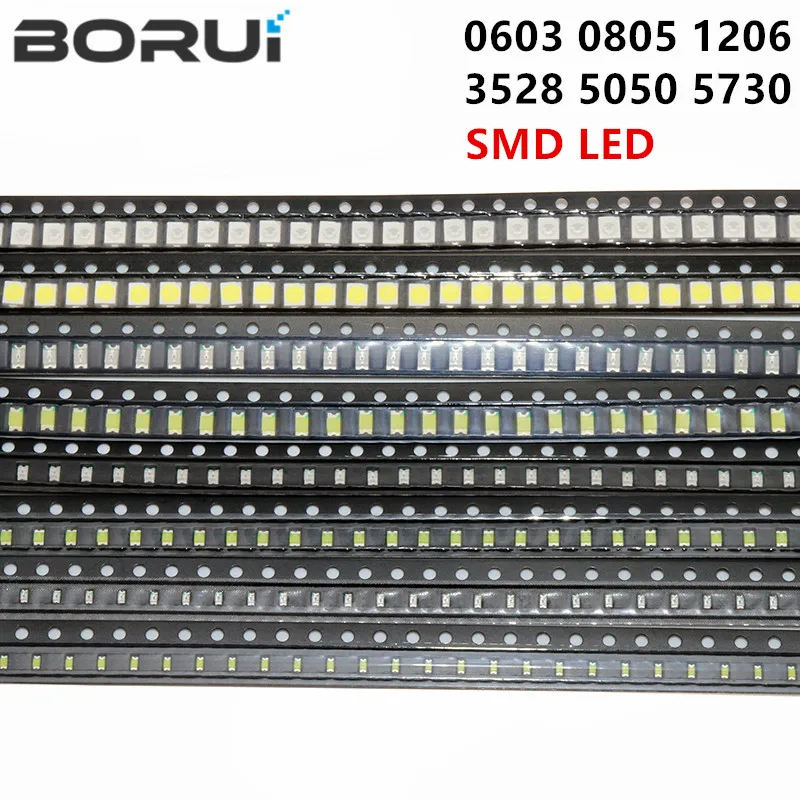 Рисунок 2 - 0603 0805 1206 3528 smd led красный