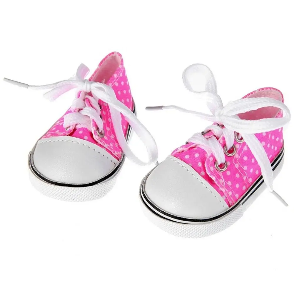 Shoes for Dolls Accessories Lace-up Doll Canvas Shoes Mini 7CM Doll Sneakers Cute Colorful BJD Doll Shoes DIY