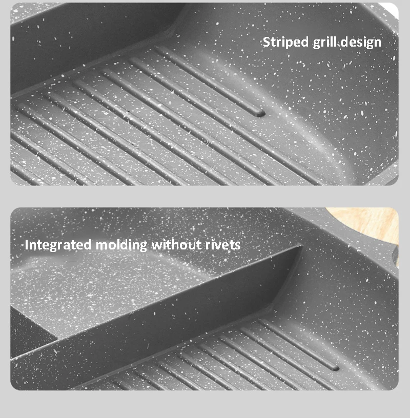 3 In 1 Frying Pan Crepe Maker Thickened Omelet Pan Non Stick 30Cm