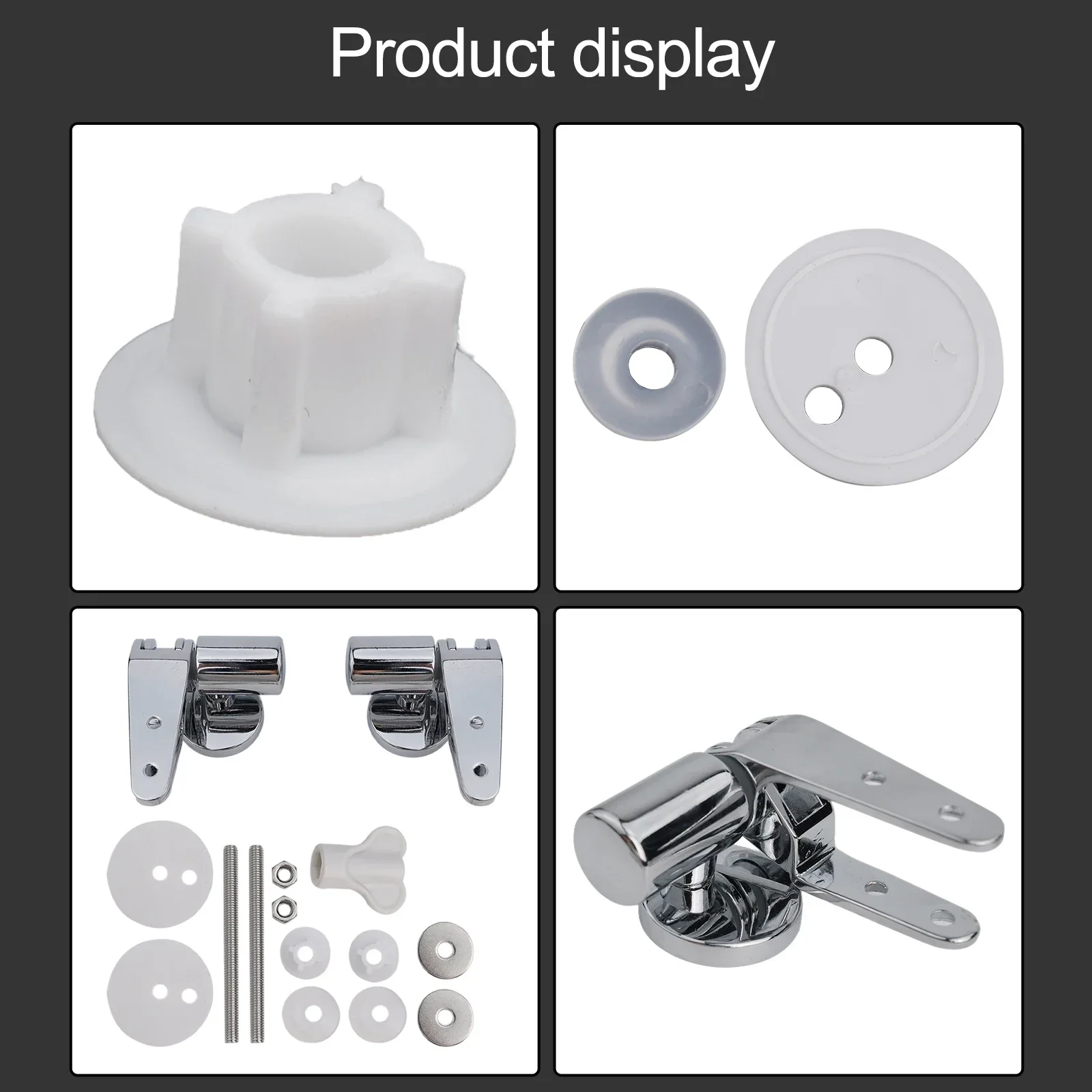 Chrome Toilet BaseSoft Close Hinges Spare Replacement Fittings Hinge Chrome Plated Hinges Home Improvement Plumbing Fixtures