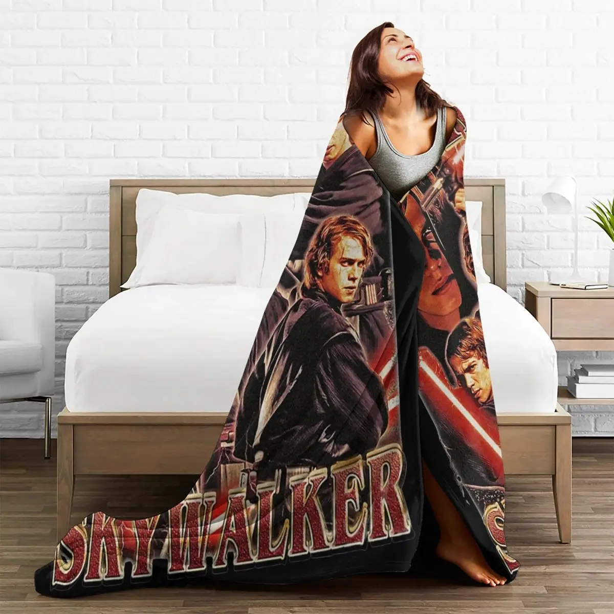 Anakin Skywalker Blankets Flannel Spring Autumn Multi-function Soft Throw Blanket for Bedding Outdoor Bedspreads 6