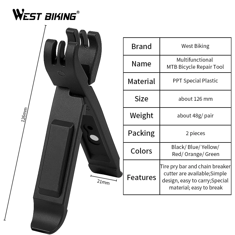 WEST BIKING Bicycle Tire Lever Multifunctional Bike Repair Tools Chain Pliers Cycling Master Link MTB Road Bike Accessories
