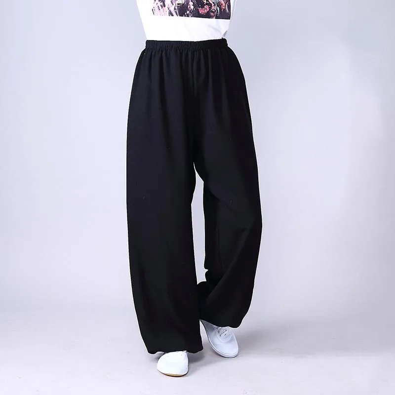 Cotton Linen Tai Chi Martial Arts Pants for Women Men