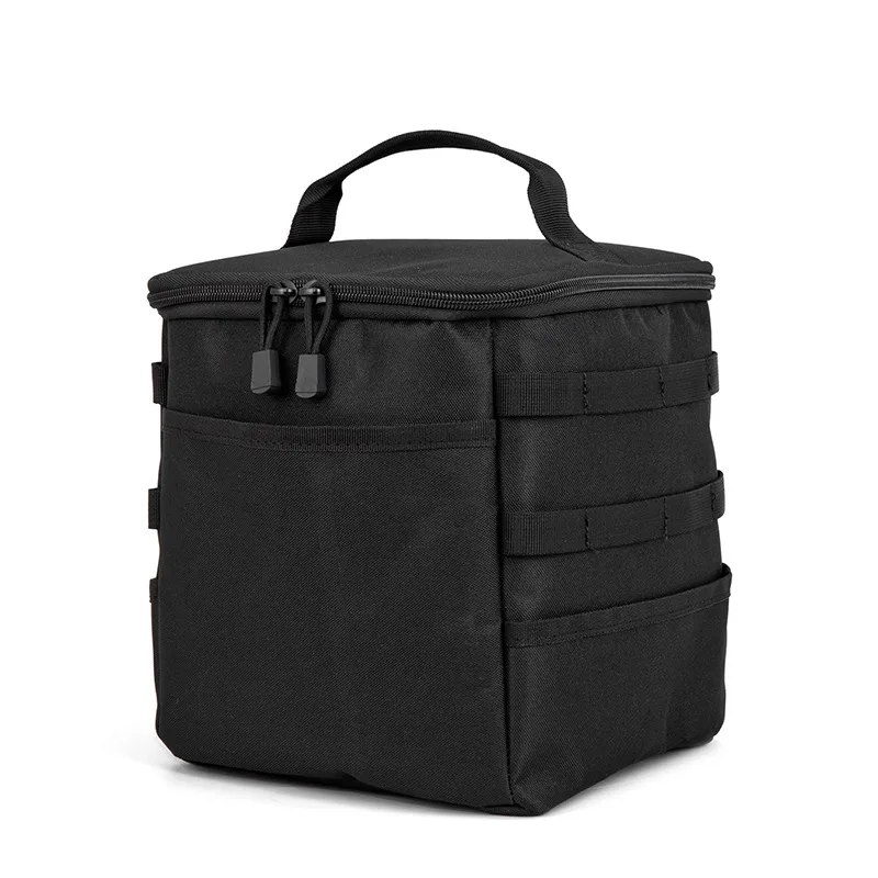 Camping Storage Bag Picnic Basket Large Capacity Outdoor Camping Lamps Gas Stove Gas Canister Pot Carry Bag Storage Picnic