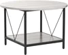 Round Coffee Table,Rustic Wood Coffee Tables for Living Room with Storage Shelf, Modern Farmhouse Circle Coffee Table 5