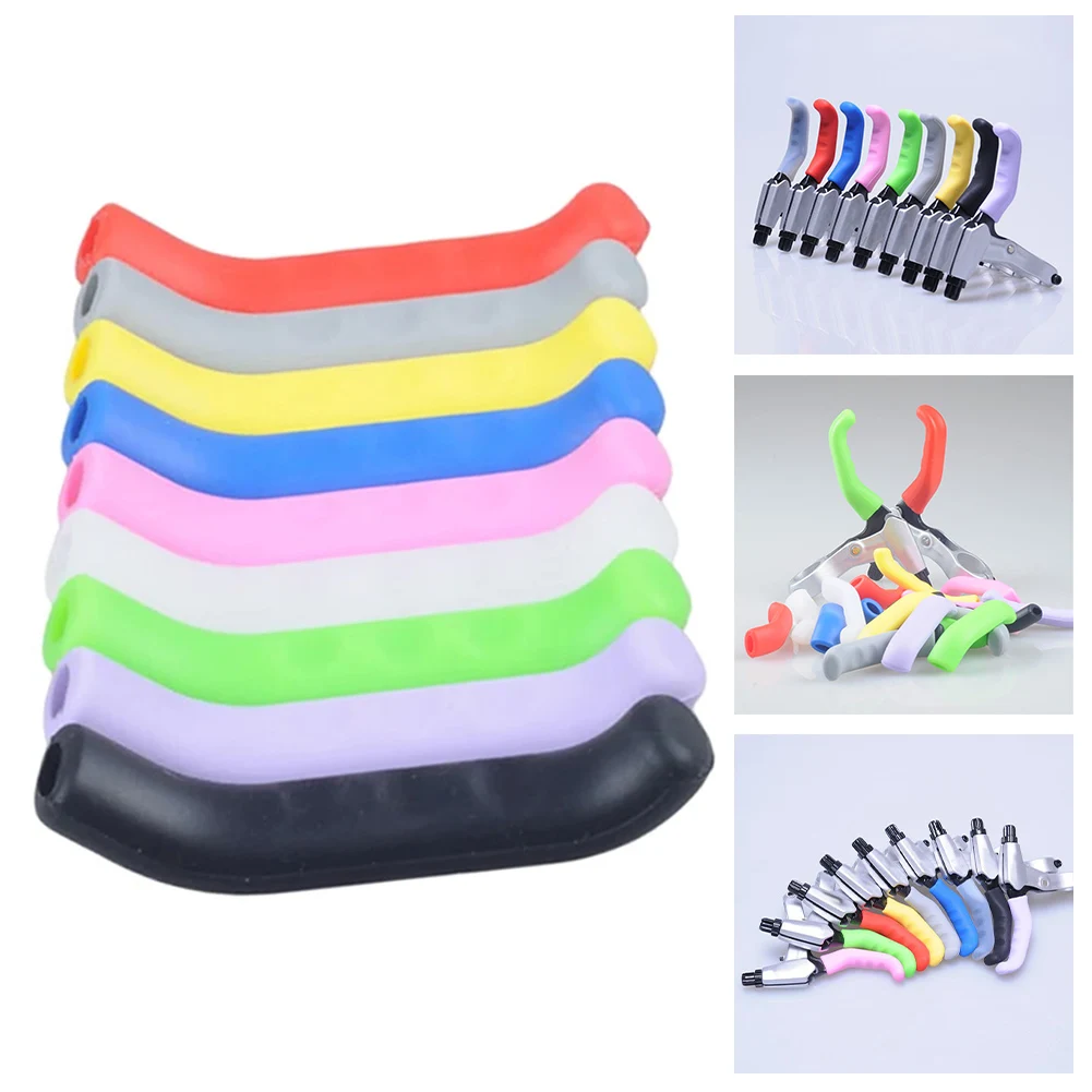 MTB Bicycle Brake Handle Protective Covers 1Pair Silicone Anti-Slip Brake Handle Sleeve Protector Mountain Bike Accessories