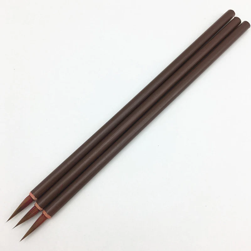 10PCS Xiaokai Calligraphy Brush Pen Chinese Painting Brush Weasel Hair Regular Script Writing