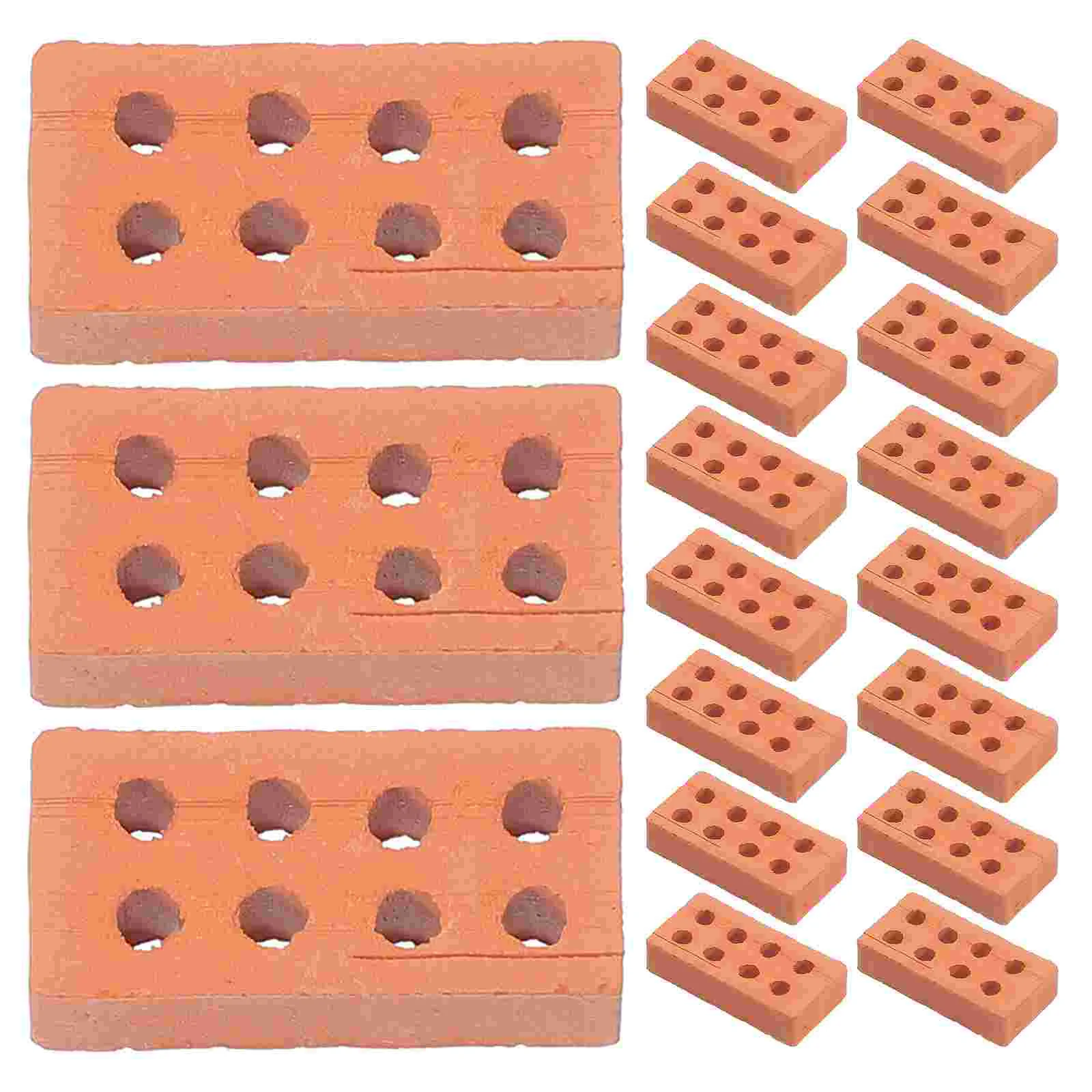 50 Pcs Building Model Bricks Sand Table Decors Mini Hut Cement Toy Miniature Clay for outside Child