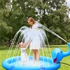 Cartoon Elephant Water Spray Game Mat Outdoor Play Mat Lawn Beach Sea Animal Inflatable Water Spray Kids Sprinkler Play Pad Mat 4