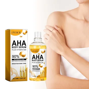 AHA Siero Per Il Corpo Idratante Schiarente Macchie Gomma Correttore Restringimento Dei Pori Riparazione Schiarire Il Corpo Viso Pelle Idratante Viso Siero 1