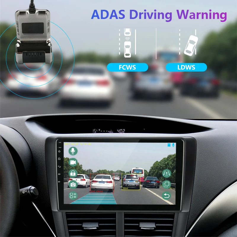 Car Dvr ADAS Usb HD Camera 1080P For Android Car DVD Player Navigation Auto Audio Voice Alarm LDWS Support TF Card