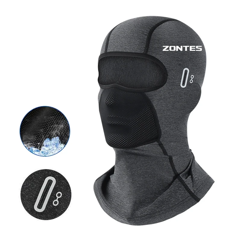 Zontes 350-750 시리즈용 사계절용 오토바이 발라클라바 ? 여름용 냉각 UV 캡, 350/350E/350R/368G/용 겨울용 보온 마스크