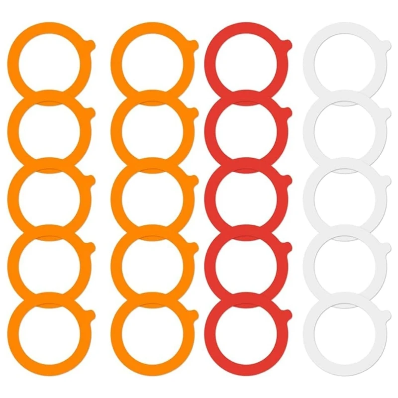

20 Pack Replacement Rubber Gaskets for Glass Jars Rubber Seals Rings Silicone