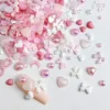 50PCS Pink series Mixed Design 3D Arcylic Nail Art Decorations Charms Exqusite Acrylic Jewelry kawaii Nail  DIY Nail Accessories 4
