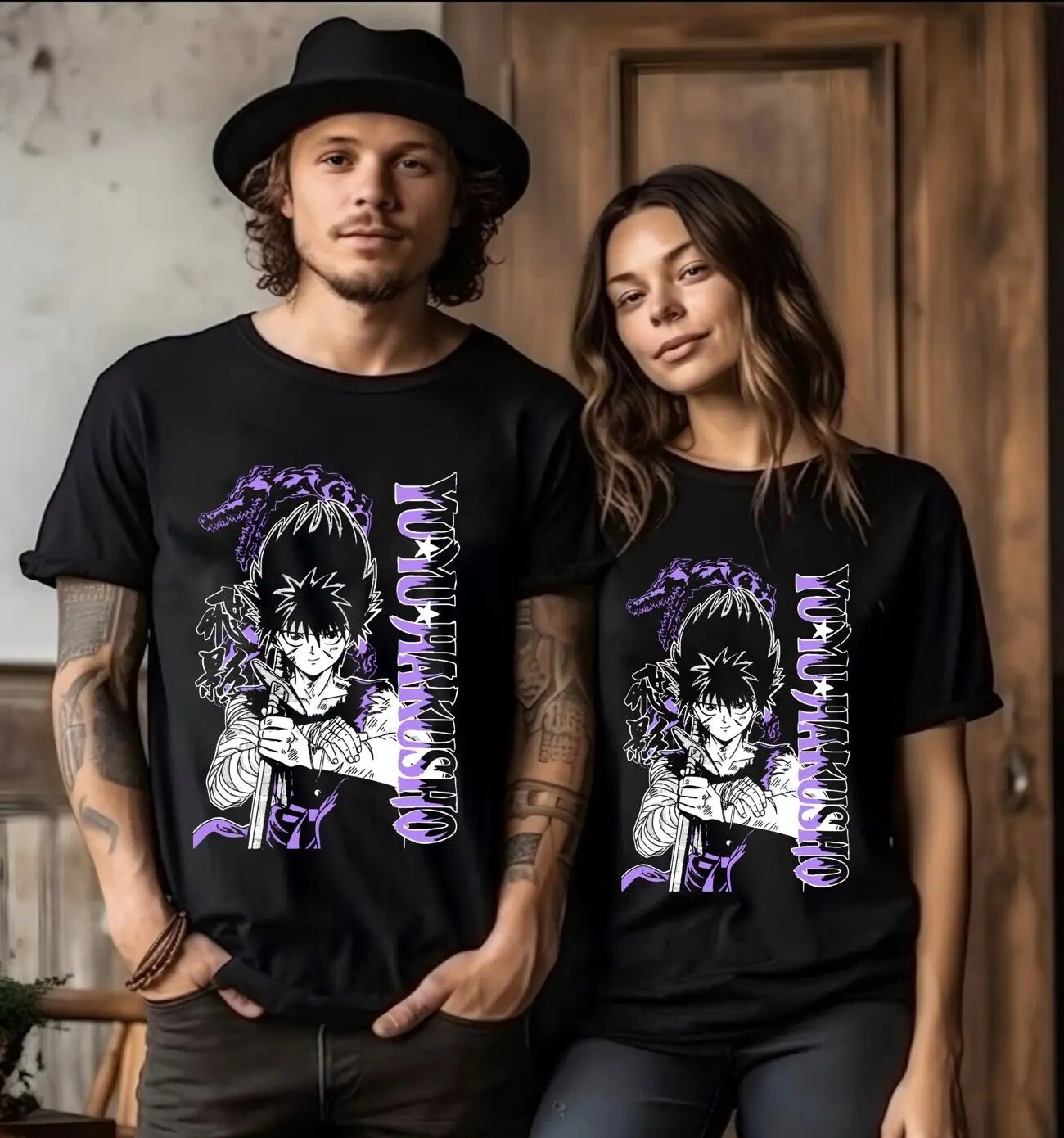 

Yu Yu Hakusho T shirt, Yusuke,Kuwabara,Kurama, Hiei, Koenma, girls Anime t shirt