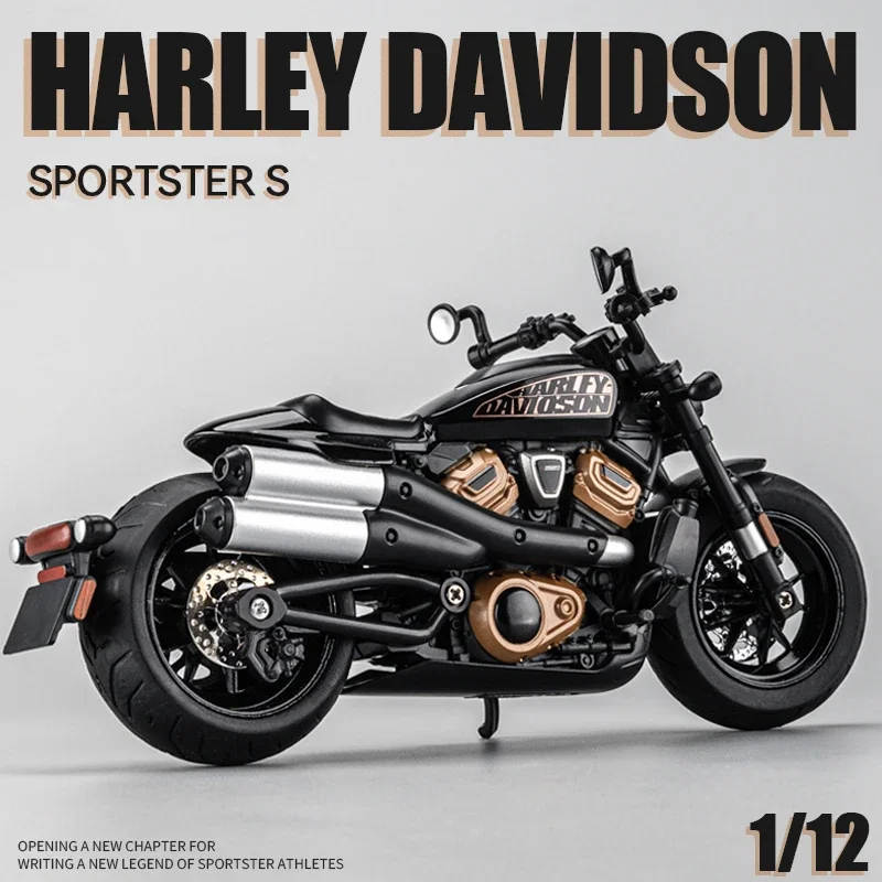 1/12 Harley Davidson Sportster S Motorbike Alloy Model Diecast