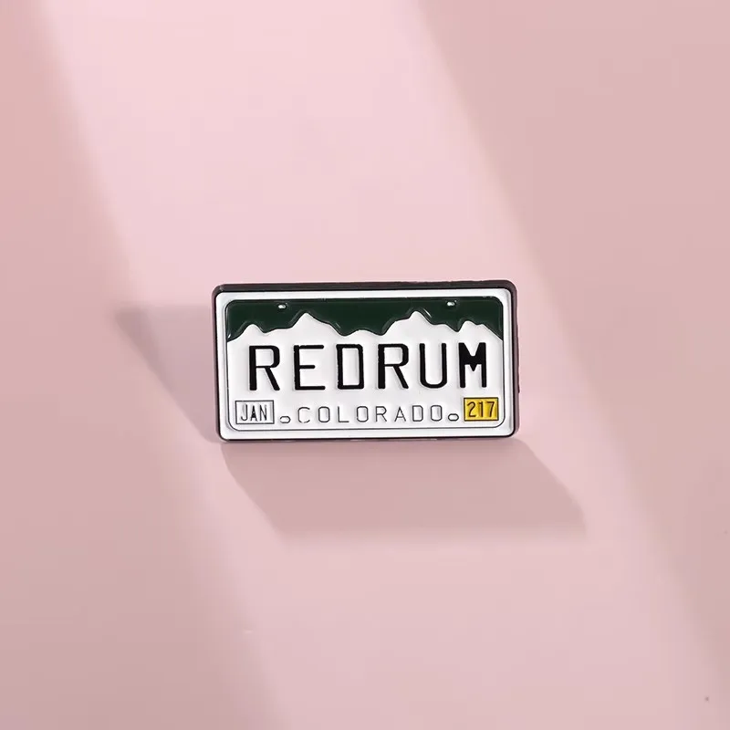 Vintage REDRUM Enamel Lapel Pins for Backpacks and Clothing Accessories