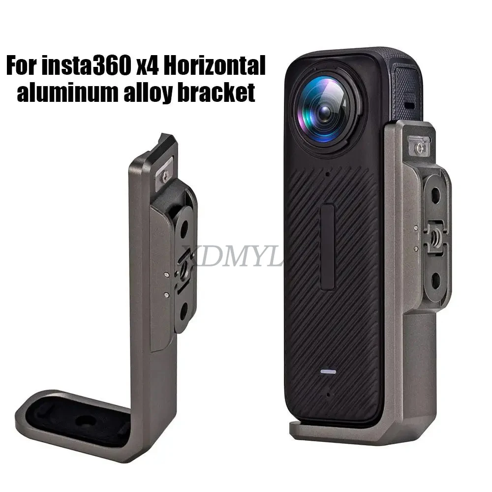 Insta360 X4 수직 또는 수평 마운트 Insta360 X4 스포츠 카메라 액세서리 용 알루미늄 합금 금속 브래킷