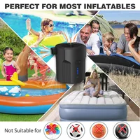 Pompe à air électrique portable pour gonflables avec 5 buses pour le camping en plein air, matelas à air, lits, bateaux, coussins, canapé, flotteurs de piscine 4
