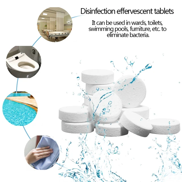 100G/200Gtablets Fertőtlenítő Tabletták Úszómedence Klór Azonnali Pezsgő Csövek Tisztító Úszó Medence Adagoló - Image 4