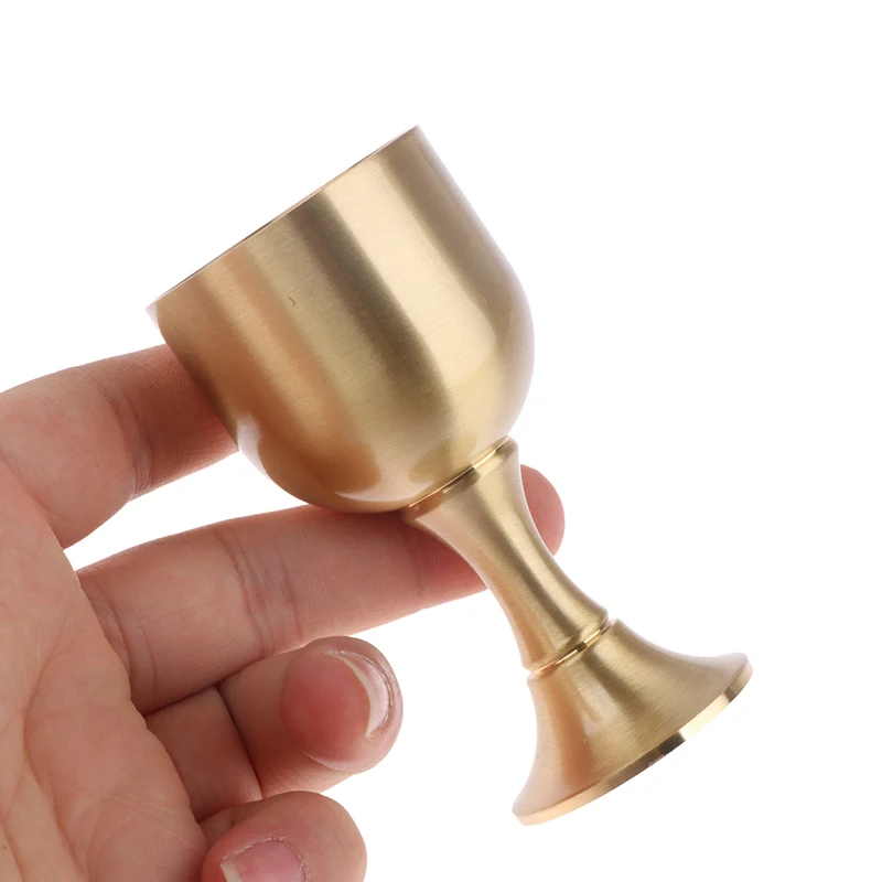 Brass Chalice Cup Cocktail Glass Wine Goblet Brass Beverage Tumbler Goblet Metal Liquor Tumbler For Party Home Accessories