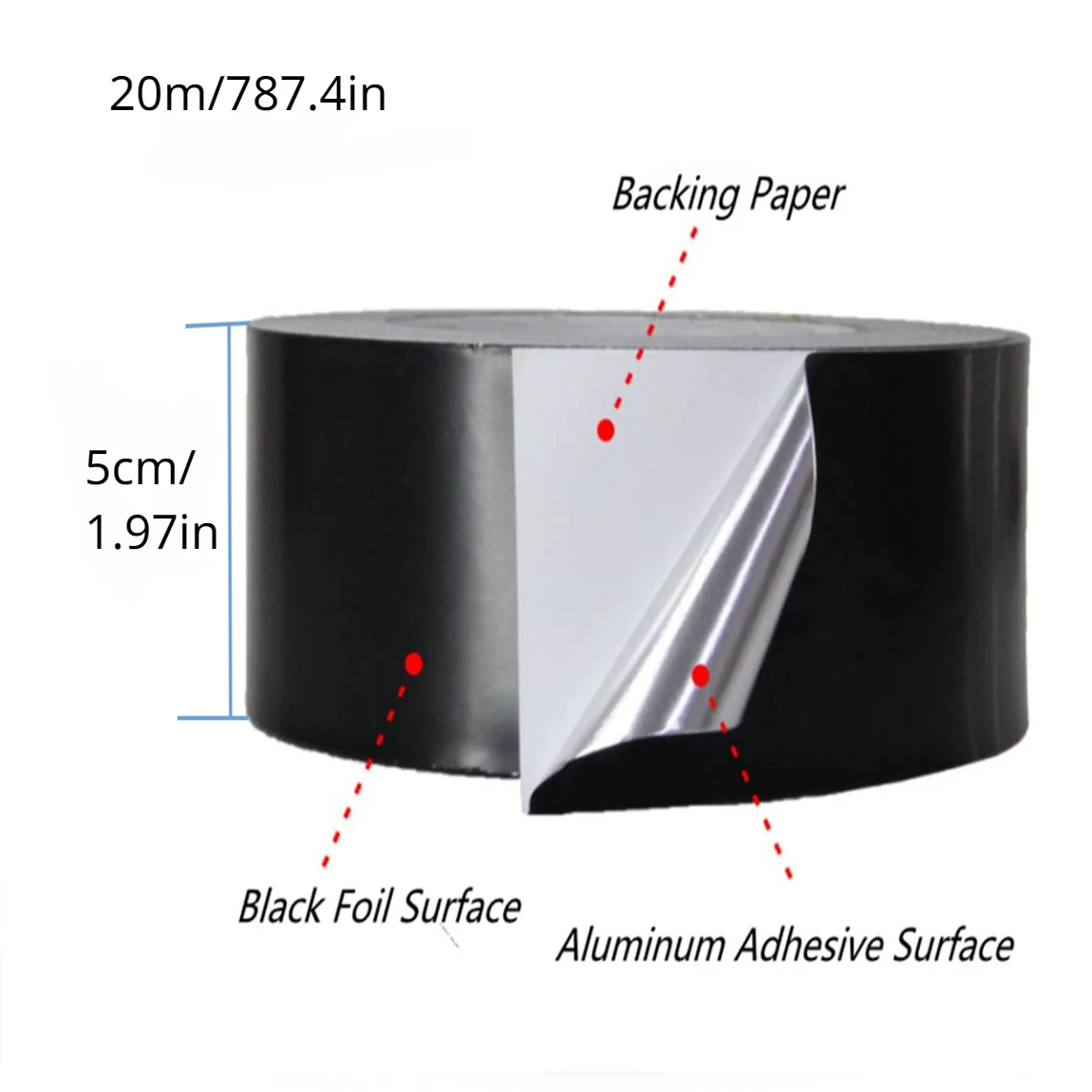 Aluminum Foil Tape High Temp Heavy Duty Adhesive HVAC Sealing for Pipe Metal Repair