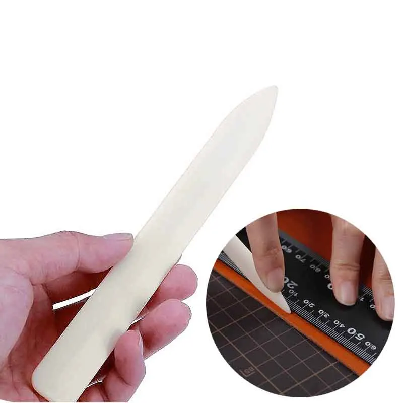 Paper Creaser Tool 2pcs/lot Plastic Bone Folder Creaser Scoring DIY Bookbinding Leather Crafts Card Making Folding Paper Handmade Burnishing Tools