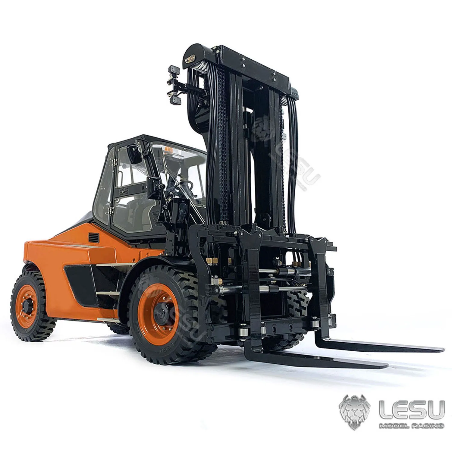 LESU Aoue-Ld160S 1/14 Metal RC Hydraulic Forklifts for Truck Model Assembled Painted Orange Toys for Boy Gift Thzh1476-Smt3 2