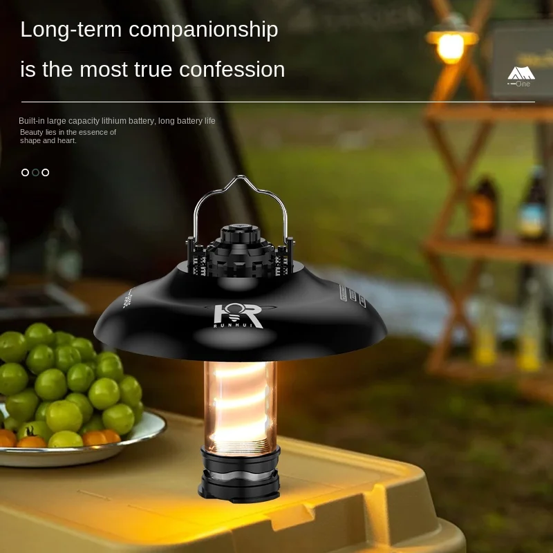 Camping Light Portable Tent Lantern USB Charging Outdoor Camping Emergency Flashlight Hiking for CARGO