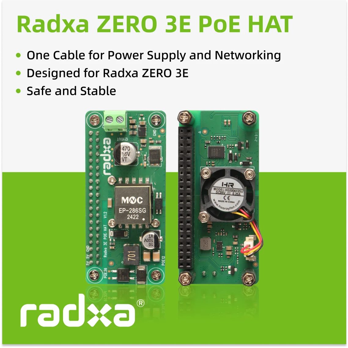 Radxa ZERO 3E PoE HAT