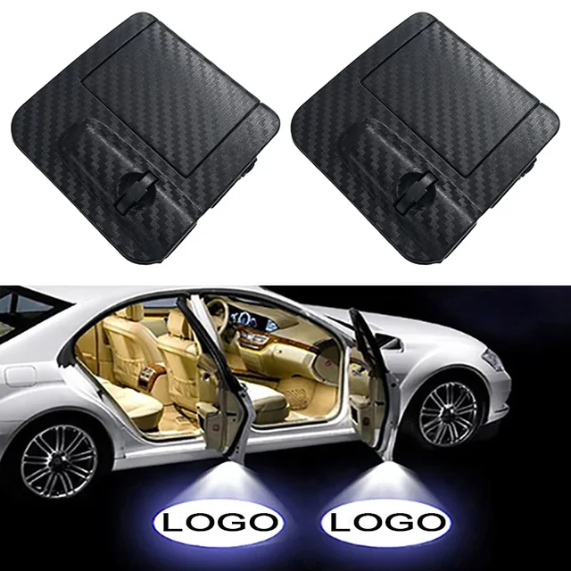 1PC New Car Door Logo Led Welcome Night Light Wireless Projection LED Lamp DC 5V Projector Ghost Shadow Lights Car Accessories 1