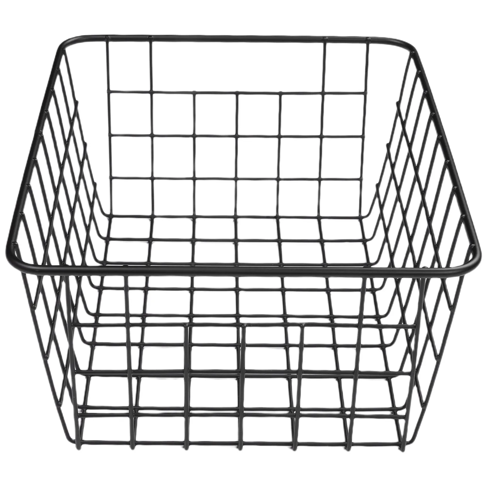 Wire Storage Baskets, Farmhouse Metal Wire Basket Freezer Storage Organizer  Bins With Handles(blac