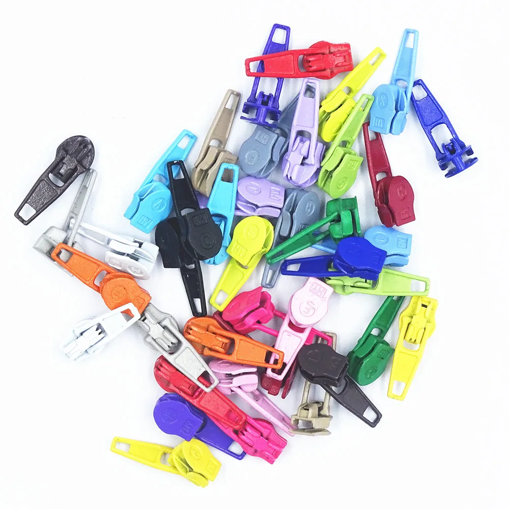 3# Nylon Coil Auto Lock Zipper Puller DIY Sewing Tool 20 Colors 20Pcs zipper pullers zipper sliders zipper heads zipper accessories