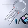 ZZ06 Nail Arts Silicone Applicator Sticks Reusable Chrome Glitter Applying Manicure Tool Easy-Daub Pigment Silicone Nail Brush 1