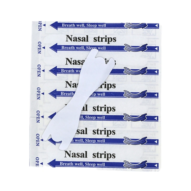 50pcs/Lot Transparent Nasal Strips Anti-Snoring Sticker Better Nose Breath Reduce Snoring Tool Health Care Stop Snoring Patch 4