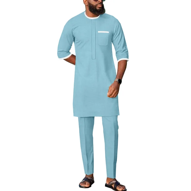 Chimezie Long Sleeve Dashiki Outfit - Image 4