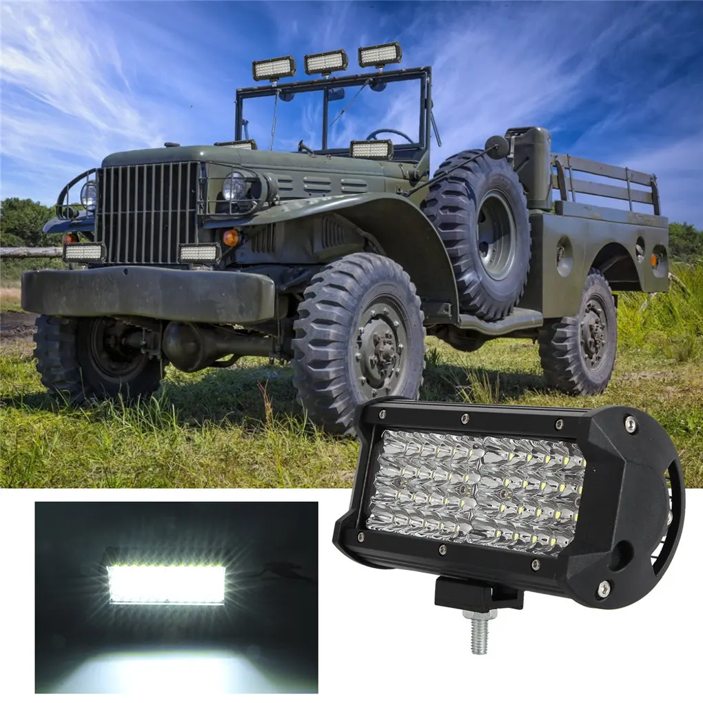 DC 12V-24V 288W 스팟 빔 LED 투광등 야외 IP67 방수 가정 정원 운전 차량 개조 조명 오프로드 작업 바 램프