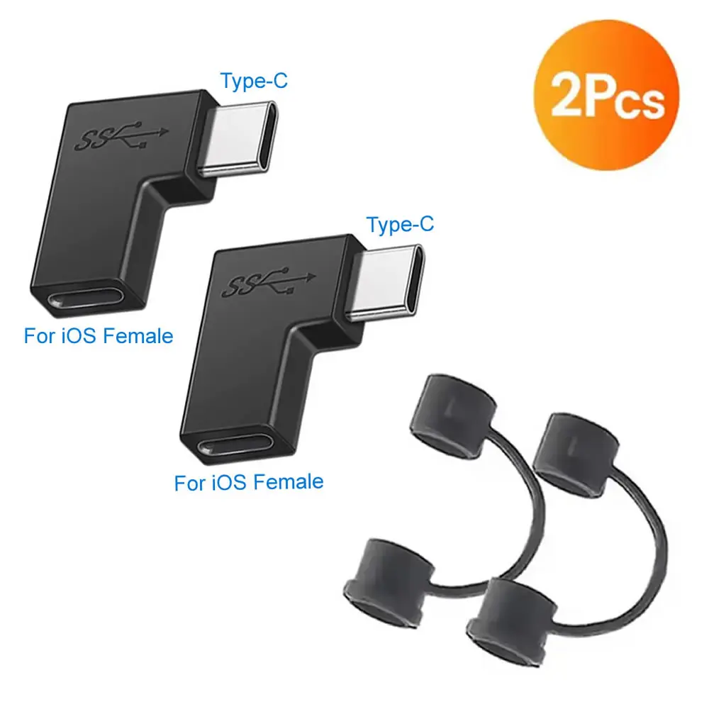 Reversible Lightning to USB-C 90 Degree Adapter - 20W Fast Charging Connector
